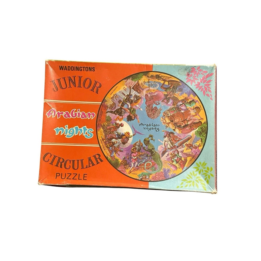 Vintage 1971 Waddingtons Junior Arabian Nights Circular Puzzle 150 Pc